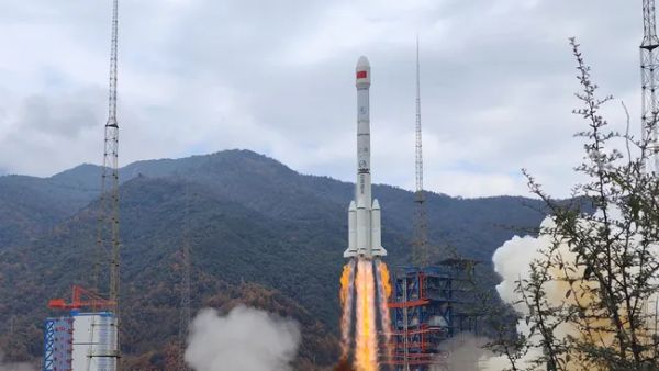 CHINESE ROCKET BOOSTER FALLS TO EARTH, EXPLODES NEAR HOME